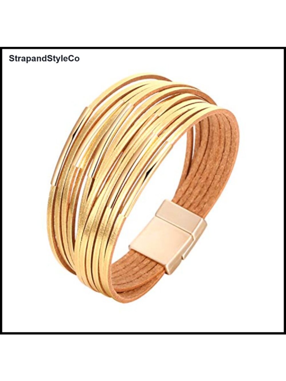 Leather Wrap Bracelet Stacked Cuff Boho Western Wrist Jewelry
